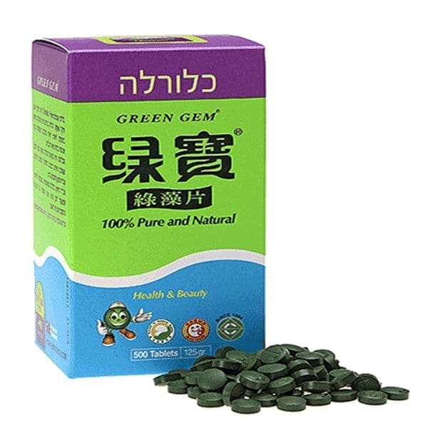 כלורלה גמוקה – 600 טבליות – Chlorella green gem